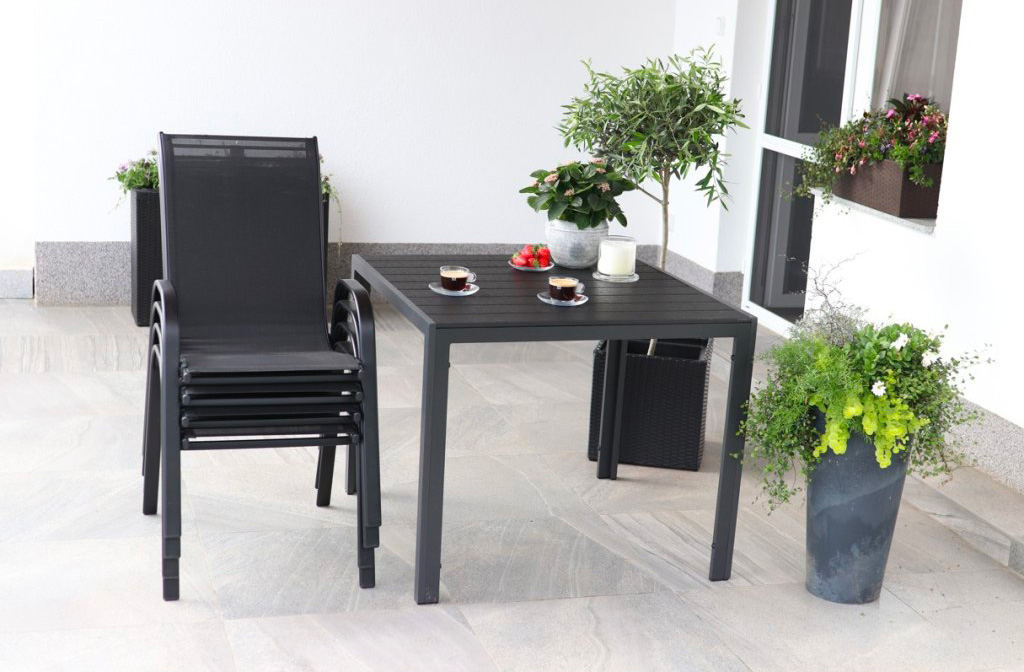 Venkovní malý zahradní set pro 4 osoby DK301 antracit-2